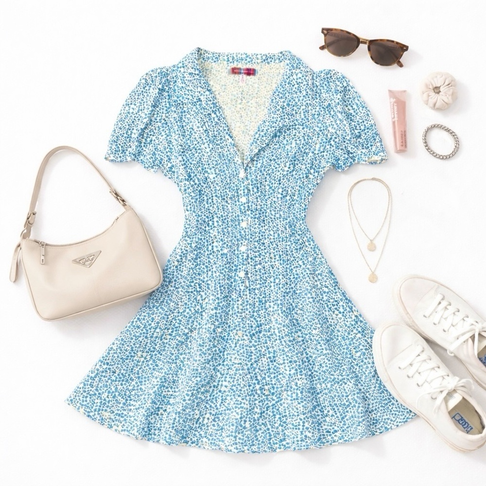 Crowley Collared Floral Mini Dress